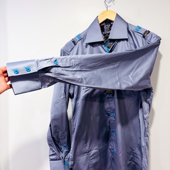 BERTIGO Grey Cargo Casual Button-Down Shirt | Medium * - Picture 6 of 8